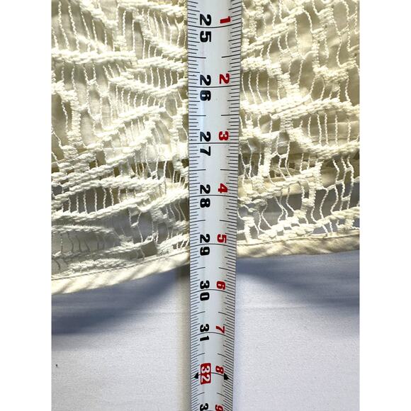 BCBGeneration Ivory Lace Overlay Sleeveless Top Size M Romantic Boho Chic - Picture 6 of 9